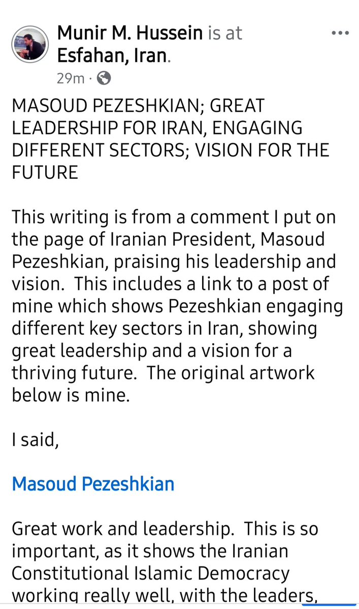 MunirHussein's tweet photo. MASOUD PEZESHKIAN; GREAT LEADERSHIP FOR IRAN, ENGAGING DIFFERENT SECTORS; VISION FOR THE FUTURE

Please see my new article in link below.
منير

https://t.co/JQcMmucUde

#iran #iraq #islam #azerbaijan #arab #middleeast #israel #palestine #lebanon #afghanistan #saudiarabia #oil https://t.co/ORJ9RNtv9o