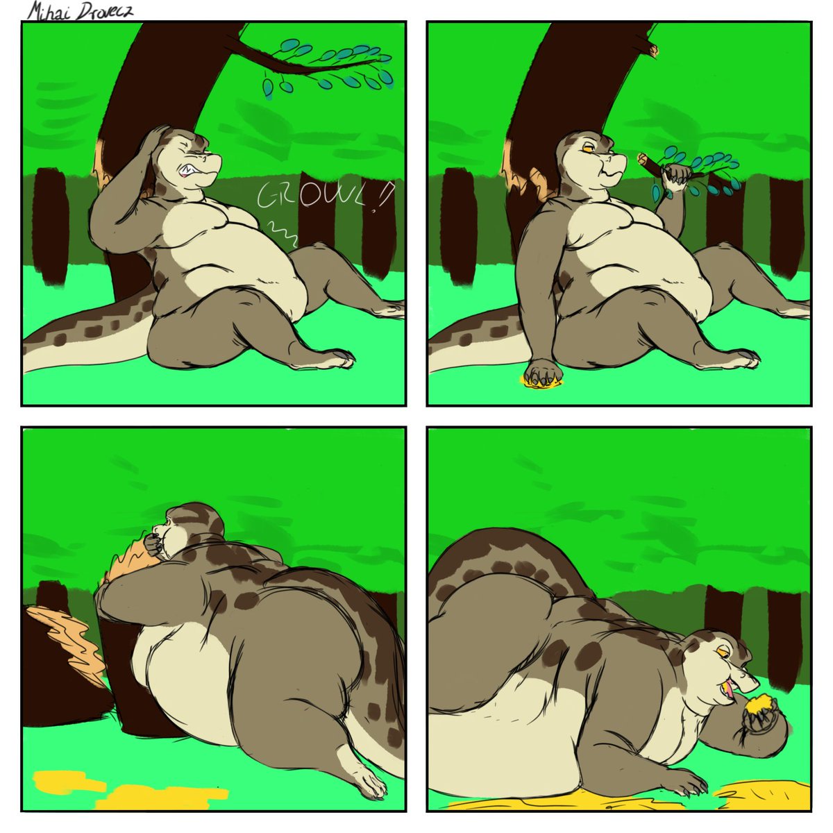 Mihai491288's tweet photo. "Augh. My head! Great, hunger's back. How is it worse than before? I need to eat something. Anything. Just need to eat."
#fatfur #fatfurry https://t.co/gPafgjaQFZ