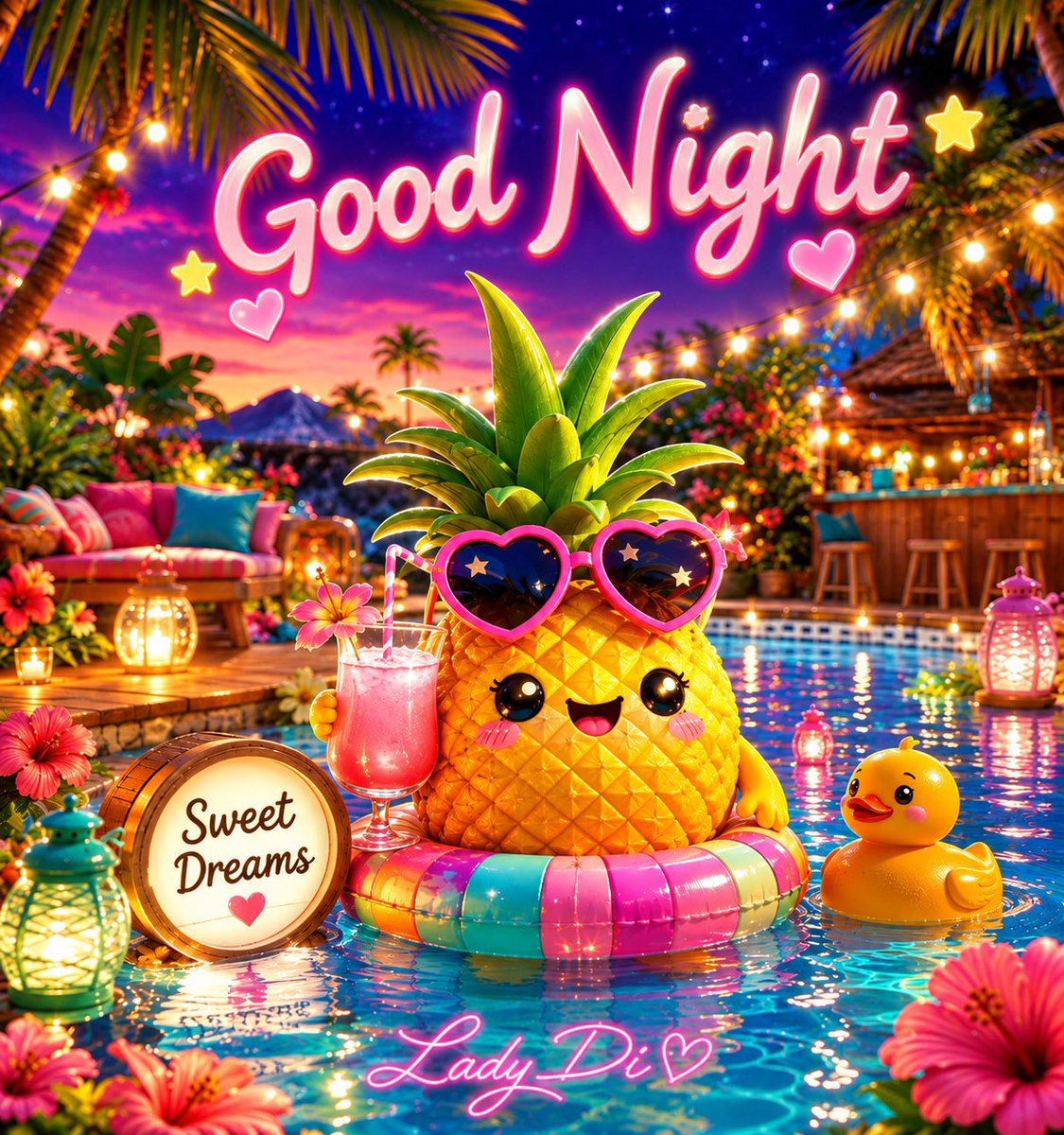 _LadyDi_'s tweet photo. 🌴🌺✨ Good night, friends! 🌙💖 May your evening be filled with happy moments, peaceful thoughts, and sweet dreams. 💤🌟🩷 Relax, recharge, and let tomorrow bring you something beautiful! ☀️🌈💫
#GoodNight #SweetDreams #GoodNightFriends #PositiveVibes #SleepWell #BeautifulNight https://t.co/qOU0IwOXqC