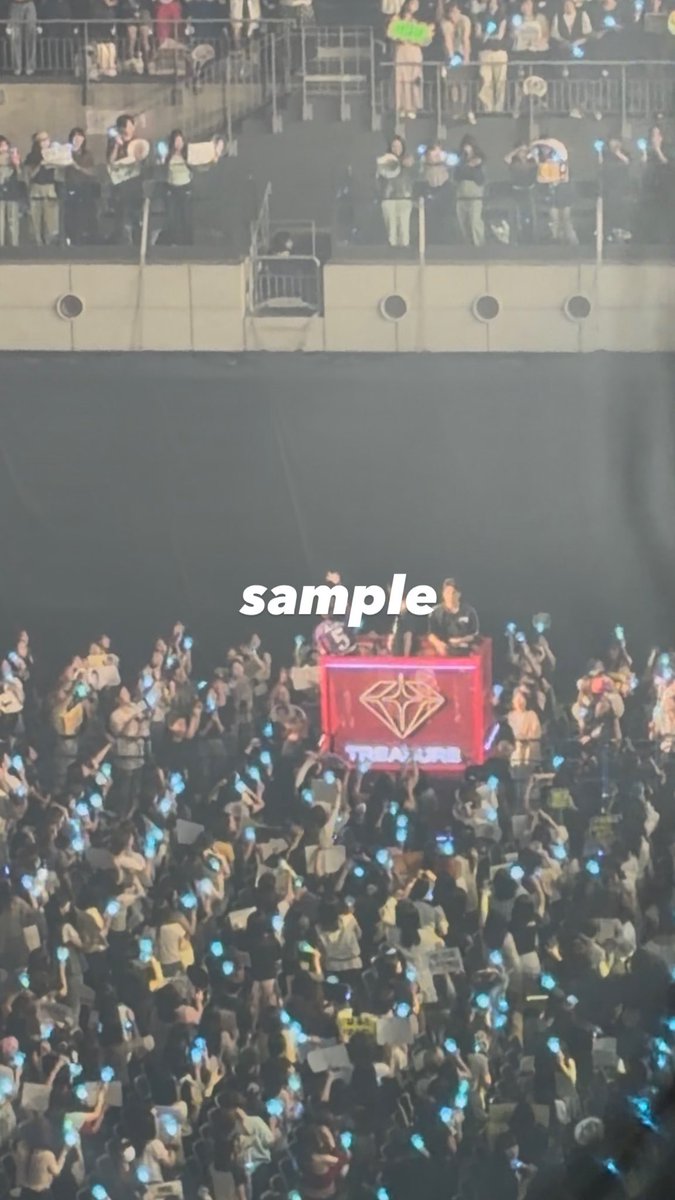 hgfvvvv82's tweet photo. 260905 夜　TREASURE THE STAGE 有明アリーナ　トロッコ　ペンサ　ファンサ　ポンカ　買取

譲　9/5 夜　sample画角からの撮影

求　買取（PayPay）

4階スタンド（上手）からの撮影ですので安価可能です。
座席　歌詞　ファンサ内容を記載の上DMまでお願いいたします。 https://t.co/MIDpTzR44j