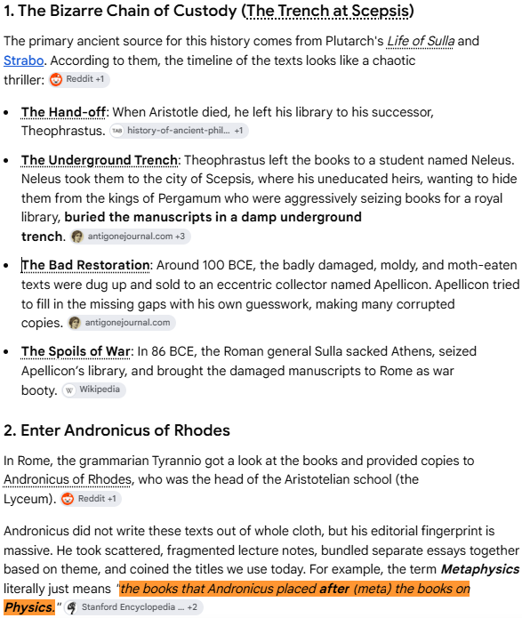 also_a_ghost's tweet photo. @WalmartThomist This is what happened to Aristotle's Physics. You should look up the neat and interesting history of the chain of custody of his works down to Andronicus of Rhodes. https://t.co/uh8HhpcLMK