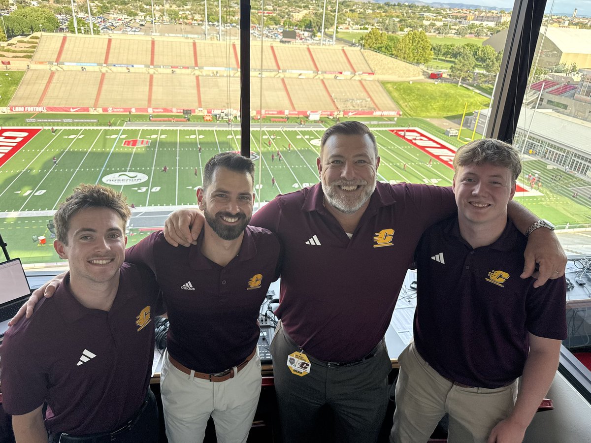 AdamJaksa's tweet photo. Hello there from Albuquerque‼️

Our crew is honored to bring you Chippewa football on the radio once again in 2026. 

Hope you’ll stay up with us. 

Pregame begins at 9et. 

Listen: https://t.co/oQoewSBzMx

Let us know where you’re at tonight 🔥⬆️

#FireUpChips | #MACtion https://t.co/Kg9hXVRSQ3
