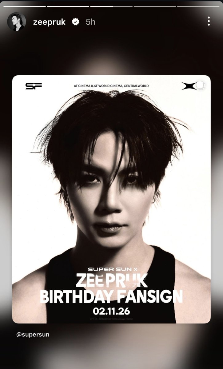 ZNN_Intl's tweet photo. — #ZNN_Updates || 09.05.2026
Zee Pruk's Birthday Fansign
#SSINSOLUTION
#SUPERSUNxZEEPRUKBDFANSIGN
#SUPERSUNxSFCINEMA
#SUPERSUN @ssupersun
#ZeePruk @zee_pruk https://t.co/RJUyCziAdg