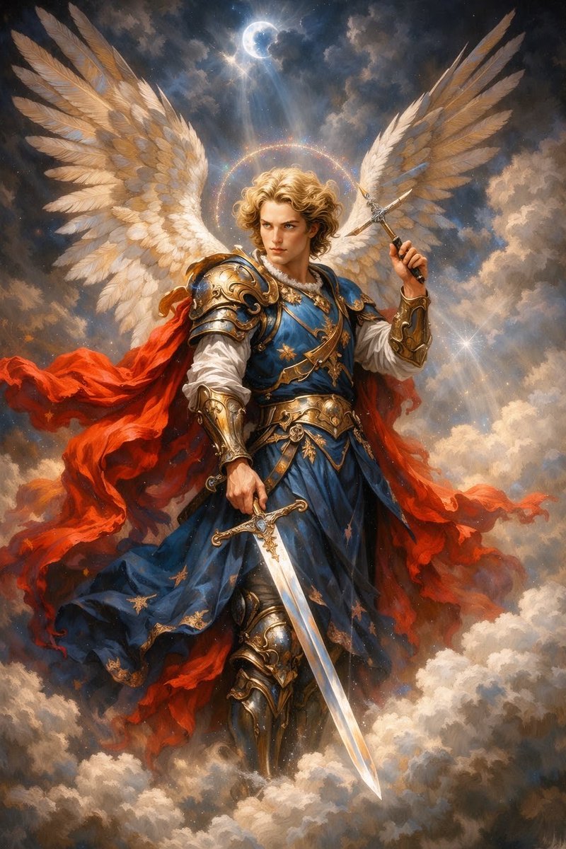 Cath0licP0dcast's tweet photo. Saint Michael the Archangel,
defend us in battle.
Be our protection against the wickedness and snares of the devil.
May God rebuke him, we humbly pray;
and do thou, O Prince of the Heavenly Host,
by the power of God,
cast into hell Satan and all the evil spirits
who prowl through the world
seeking the ruin of souls.
Amen.