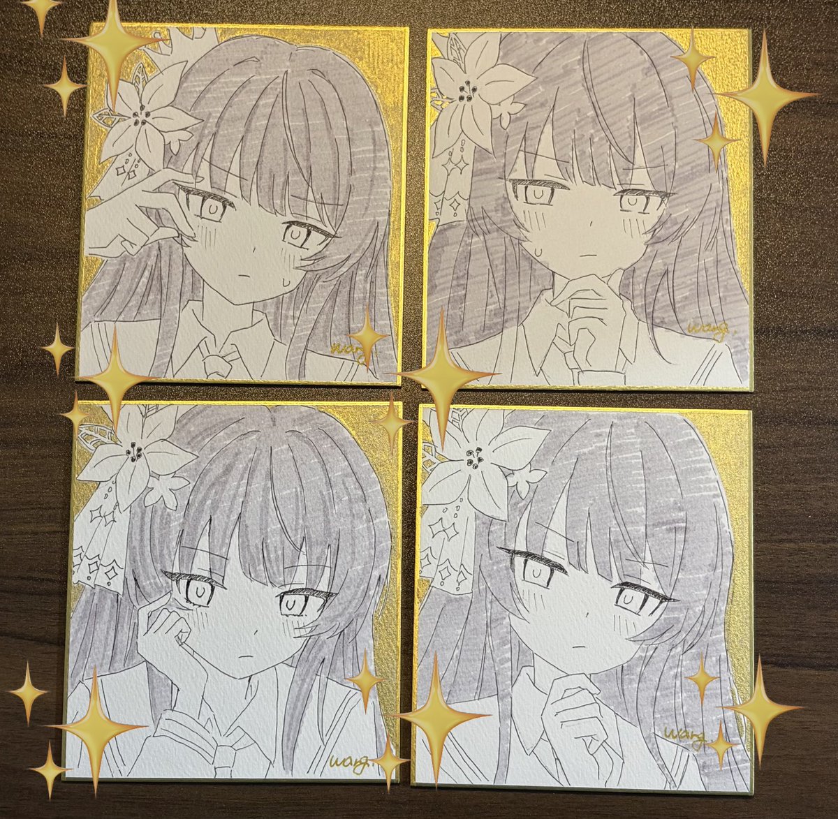 warg_alpha's tweet photo. ヒロちゃん色紙追加で４枚描きました！
セット購入頂いた方のみ、先着お一人様１枚まで
価格は当日のお品書きをご確認くださいませ🙏 https://t.co/NyYotRnGho