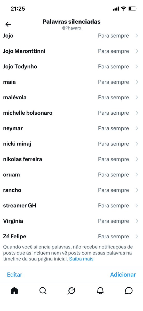 Phavaro's tweet photo. Mais uma pessoa na minha lista de silenciadas aqui no Twitter. Fazer isso é um caminho sem volta https://t.co/X7KEP9PS8R