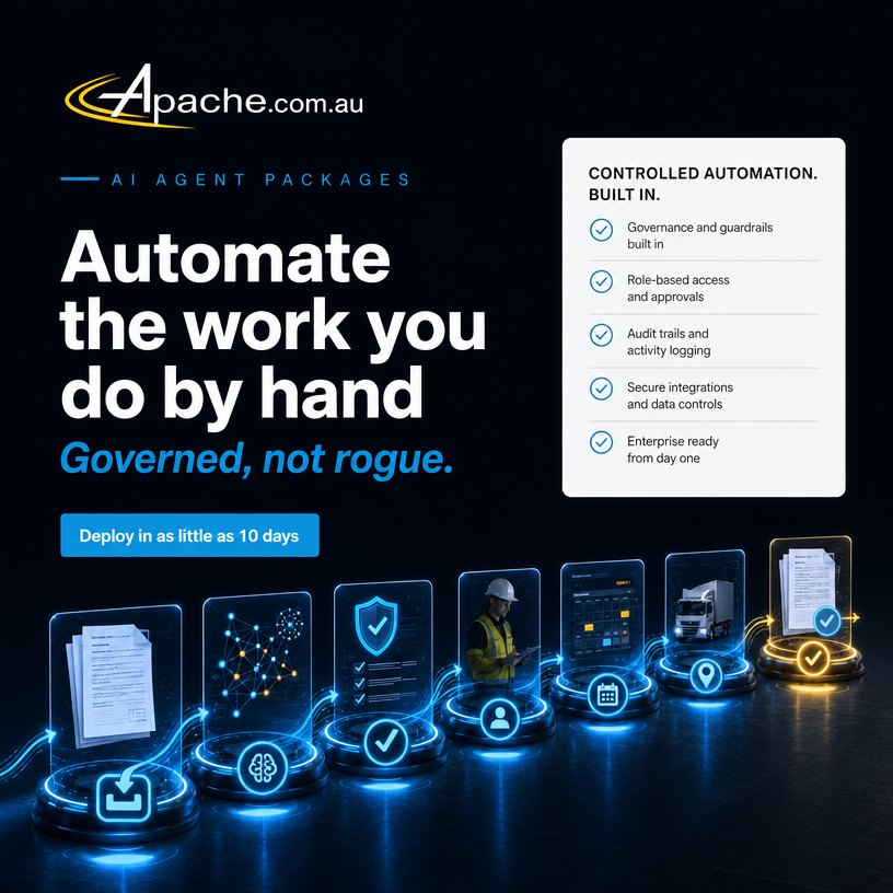 ApacheIT's tweet photo. Transform your Microsoft 365 tools into a governed, compliance-ready platform. Achieve controlled automation and deploy in as little as 10 days, ensuring your processes are governed, not rogue. https://t.co/5yvR89yfLs