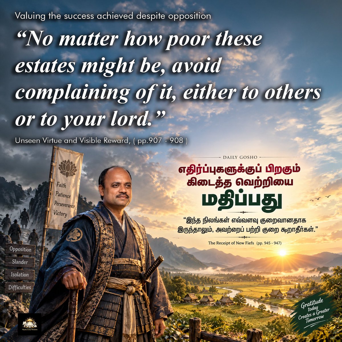 fifthgen's tweet photo. Valuing the success achieved despite opposition
The Receipt of New Fiefs, WND1
#DailyGosho #TheReceiptOfNewFiefs #NichirenDaishonin #NichirenBuddhism #LotusSutra #Buddhahood #Faith #Gratitude #Determination #Perseverance #HumanRevolution #VictoryOverAdversity #GoshoStudy https://t.co/iMk72VK0h5