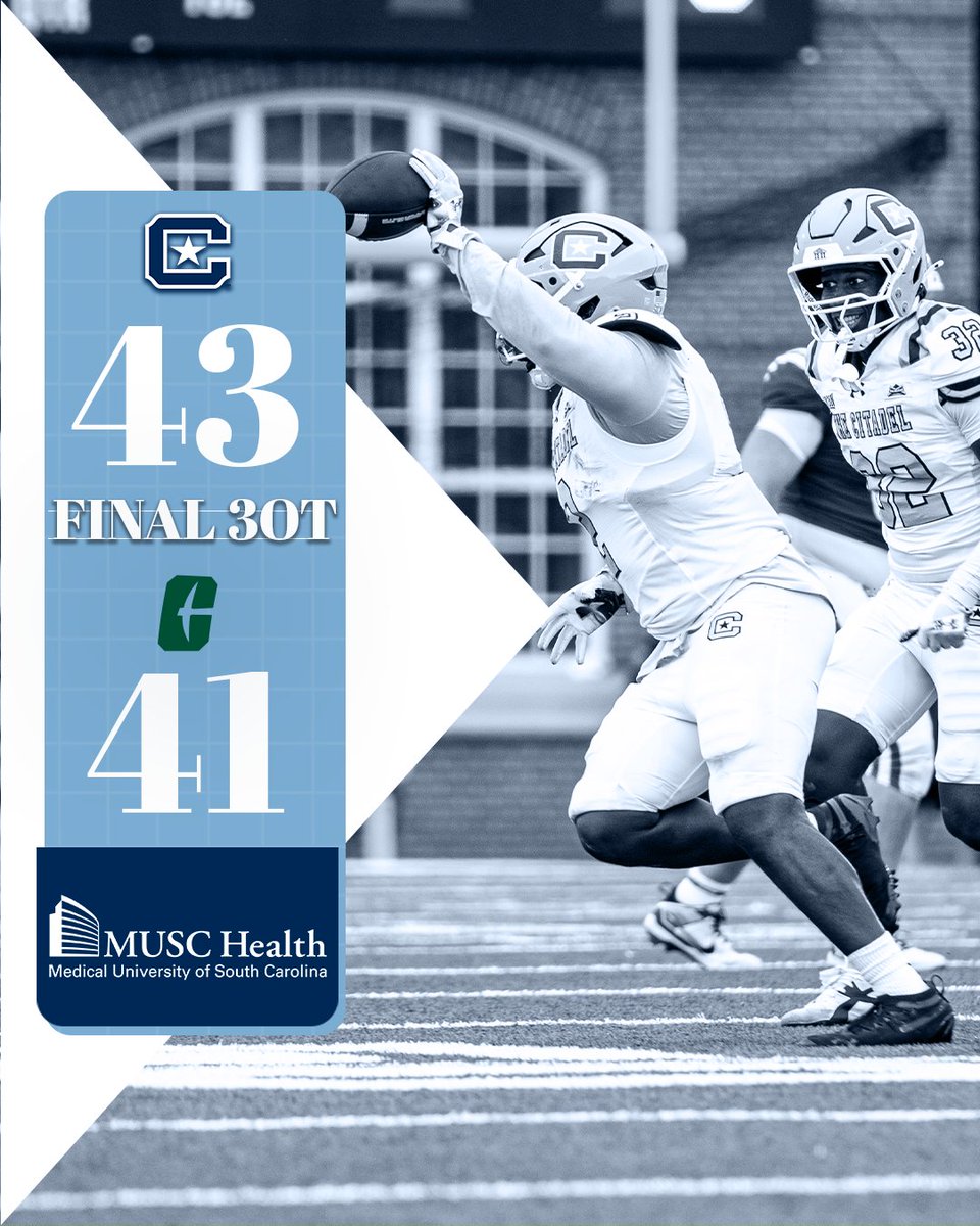 CitadelFootball's tweet photo. 𝗦𝗧𝗥𝗨𝗖𝗞 𝗚𝗢𝗟𝗗 𝗜𝗡 𝗧𝗛𝗘 𝗤𝗨𝗘𝗘𝗡 𝗖𝗜𝗧𝗬🦴⛏️

#FireThoseCannons https://t.co/9KEAPlhCaY