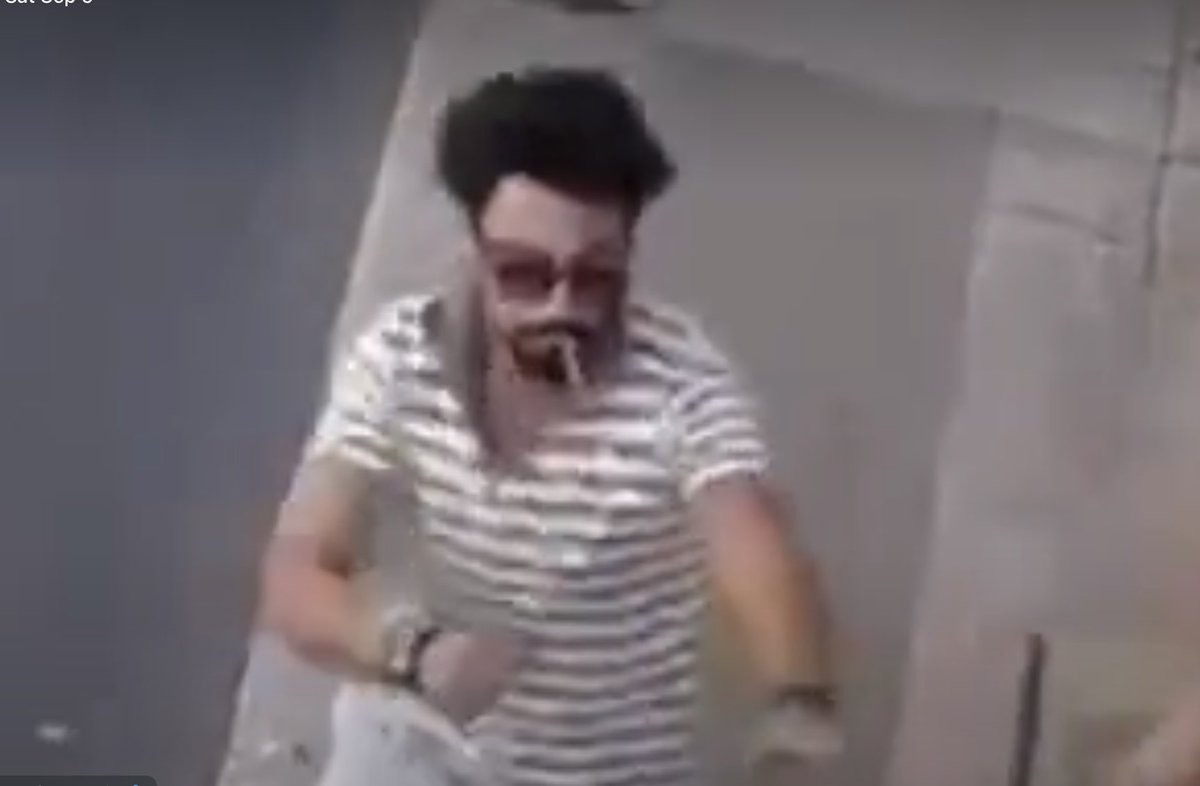 Elizabe92742105's tweet photo. @TRobinsonNewEra The guy that comes running  with his collar up, sunglasses and fag on still in his mouth whole time (cigarette) to whoop some azz…..😎🤣 https://t.co/L4uuWiO8S2