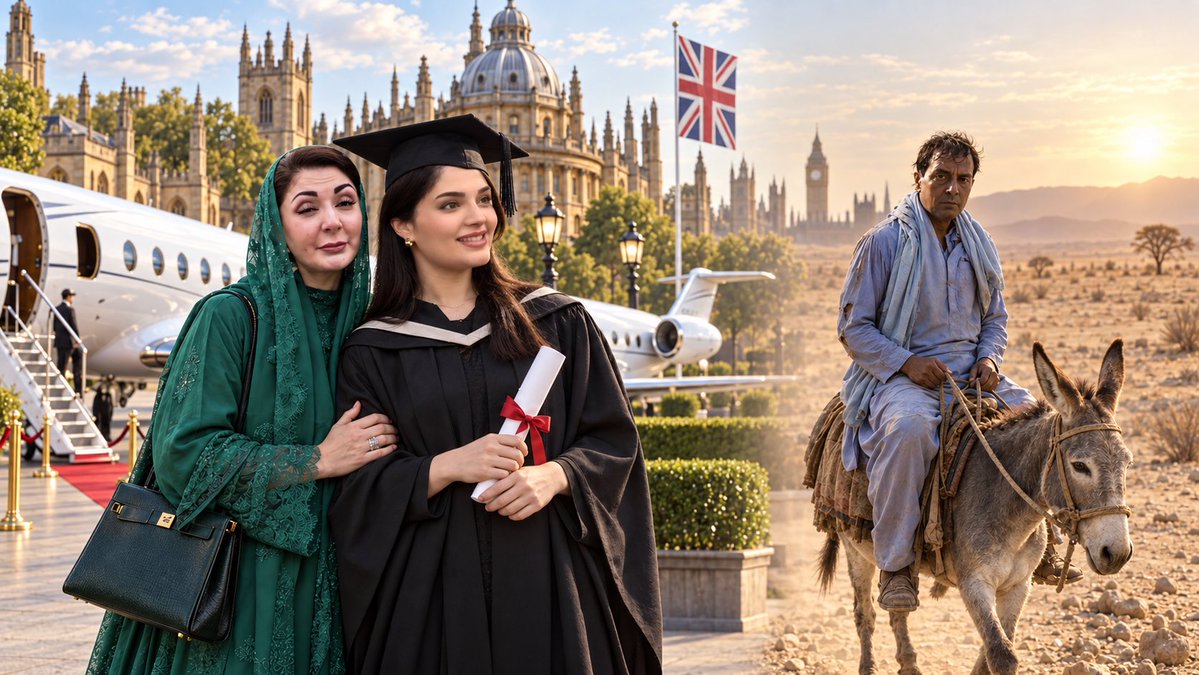 Shararti_Ai's tweet photo. بیٹی کی گریجویشن میں شرکت کے لیے ماں پنجاب کے عوام کے پیسے پر جہاز لیکر لندن روانہ جبکہ اُسی بیٹی کا باپ مانسہرہ کے کھیتوں میں کھوتیوں پر رُل رہا ہے https://t.co/aMQLPMSZfy