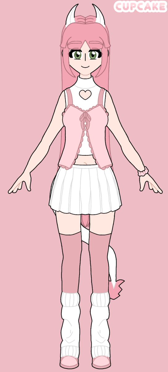 CupcakeTheDemon's tweet photo. Oh whoever wants a full body of my persona here you go. https://t.co/O7uUv7bSYc