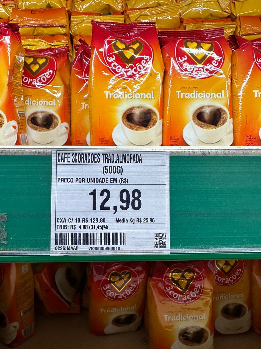 minhainflacao's tweet photo. tão importante quanto mostrar os preços atuais, é comparar com os preços desse mesmo governo em 2023:

2023-2026

88,60% de aumento no preço do Café. https://t.co/94Dyf8QBQK