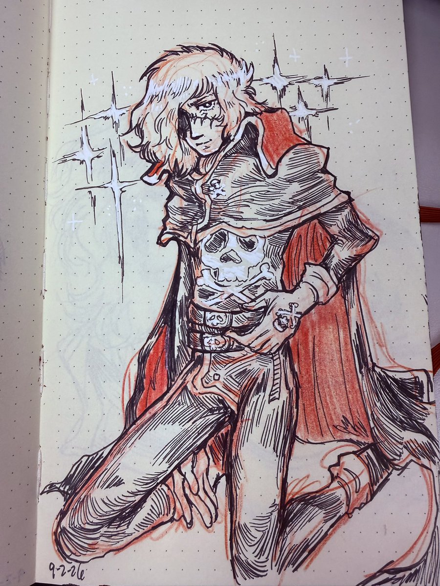 missilemarz's tweet photo. things I’ve done in my $3 sketchbook I got at Ollie’s that is fighting for its life already
#sketch #rkgk #captainharlock #furryart https://t.co/ubyW7cN7NI
