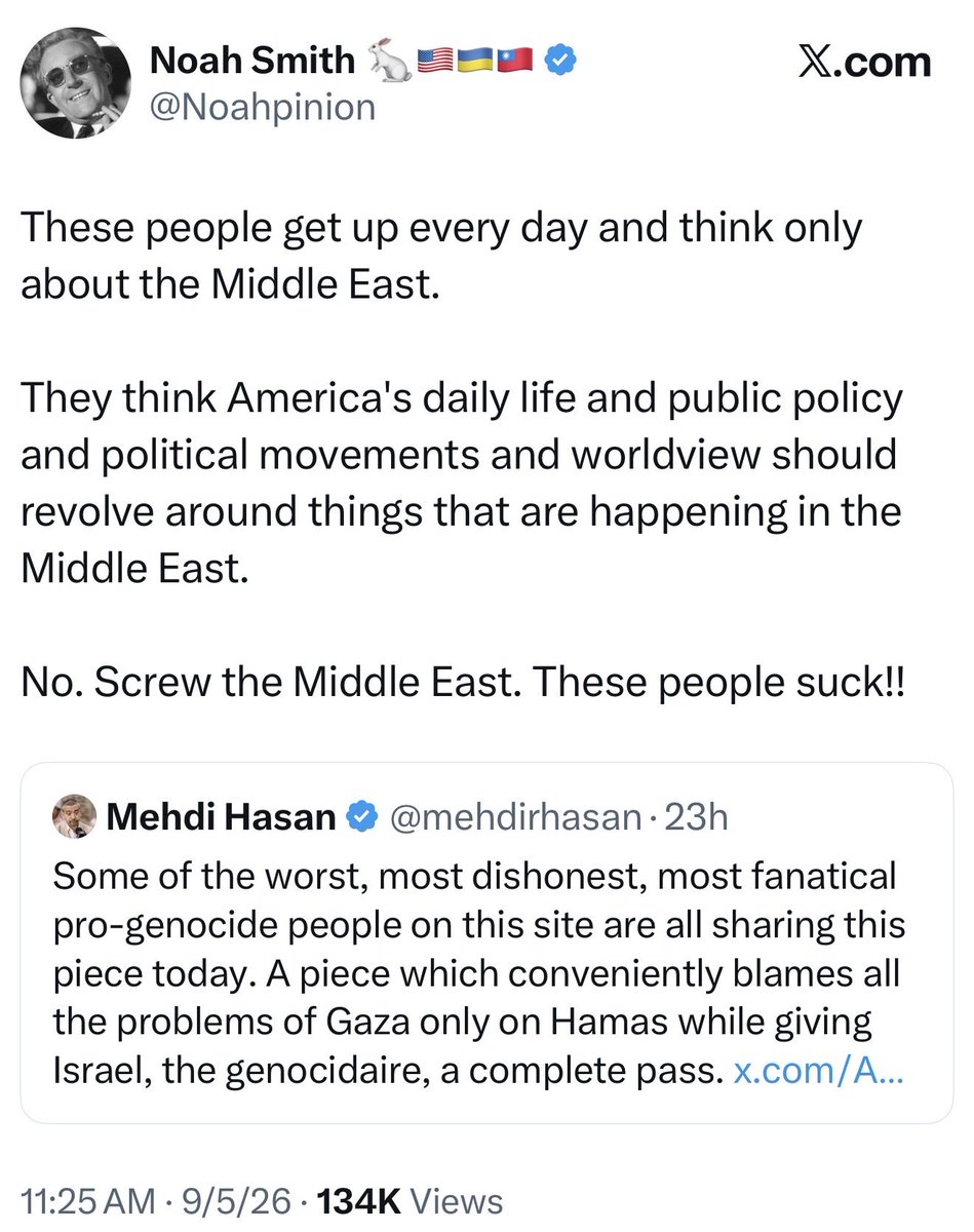 feelsdesperate's tweet photo. Huge shift in the Overton window when even people like ‘Noah Smith’ are openly declaring they’ve had enough of the ethno narcissism and bottomless grievances at work here. https://t.co/qSX7tFuwkR