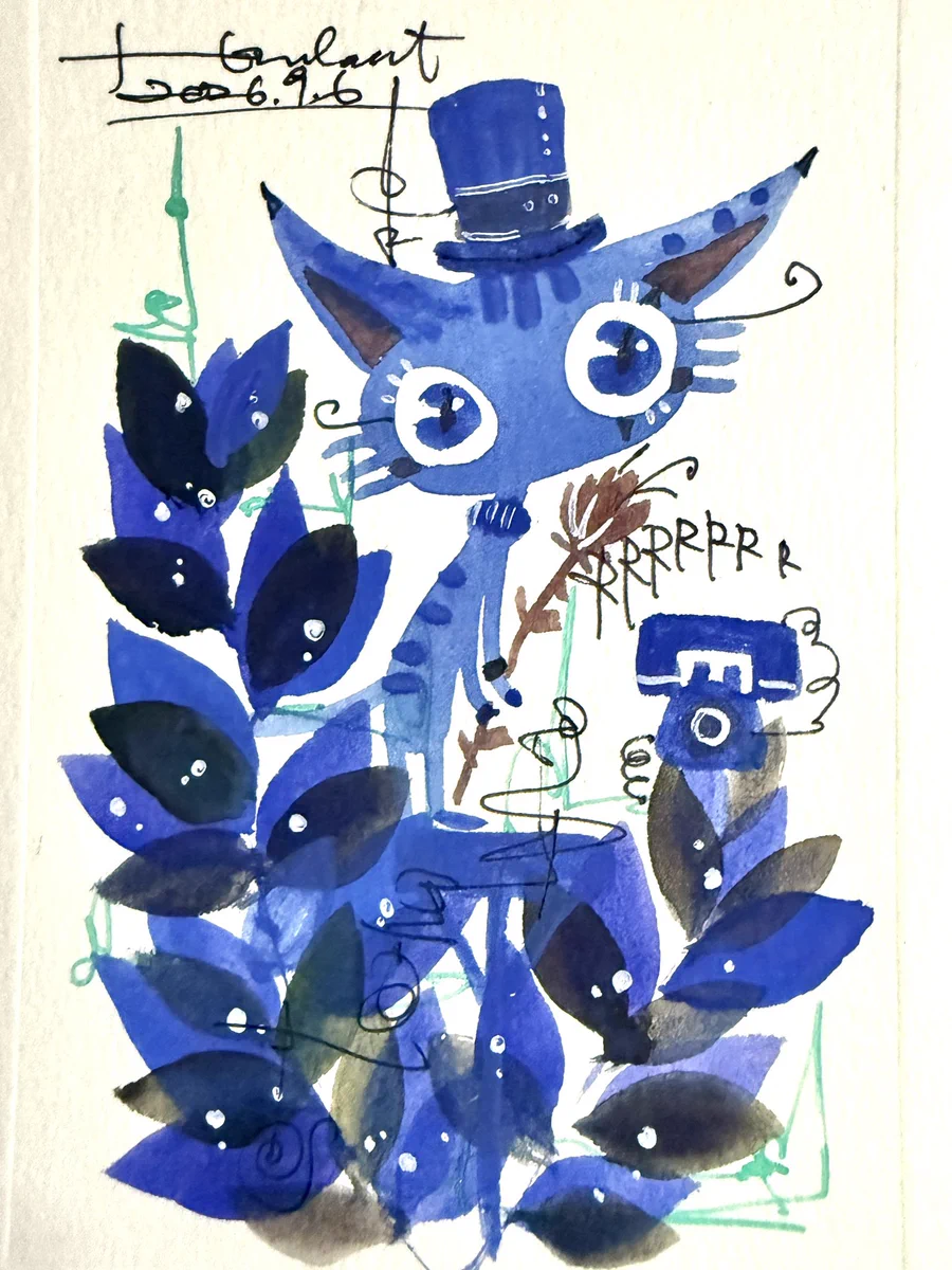 ほんだ猫　原画イラスト ほんだ猫🐈‍⬛9/16-10/11 福岡市警固で人物画個展！ (@blue_nosta) / X