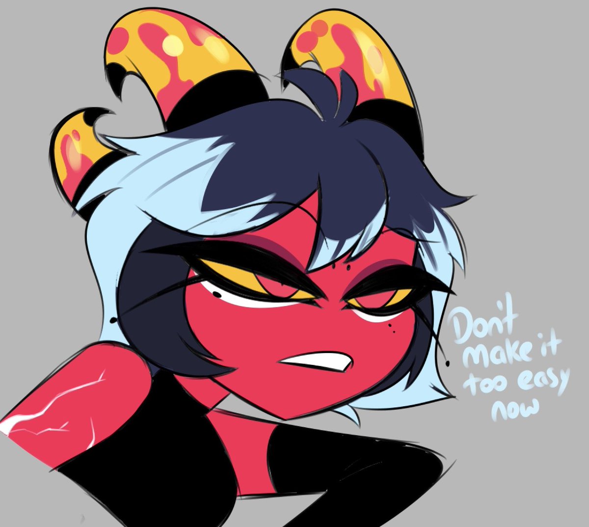 Sera_Dust's tweet photo. Working on the requests! For now Im indecisive on I.M.P Hunni's design- Lipstick or no lipstick?
Lol this is just her ready for a practice brawl
#HelluvaBoss #impsona https://t.co/CDkeJkaqWw