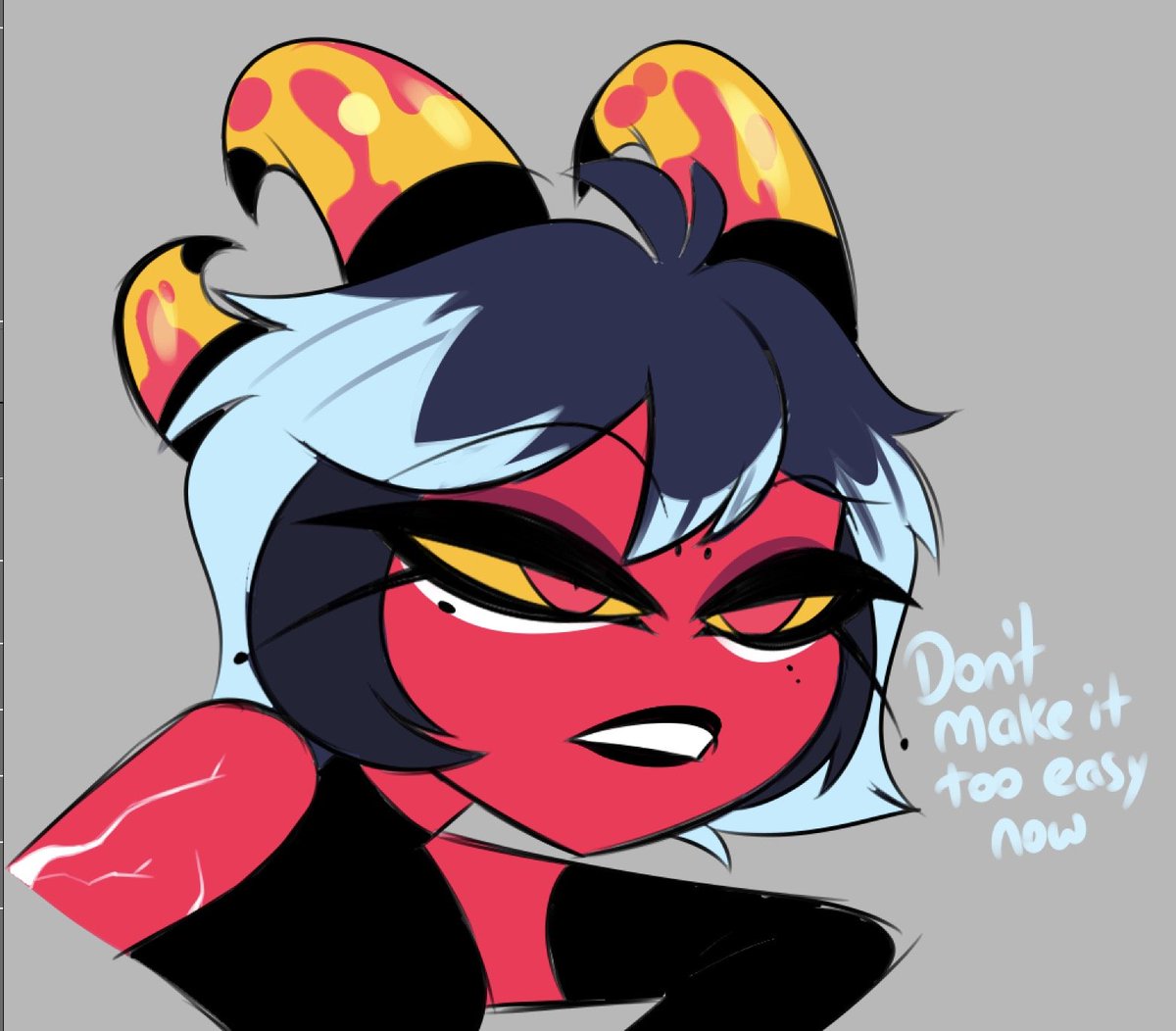 Sera_Dust's tweet photo. Working on the requests! For now Im indecisive on I.M.P Hunni's design- Lipstick or no lipstick?
Lol this is just her ready for a practice brawl
#HelluvaBoss #impsona https://t.co/CDkeJkaqWw