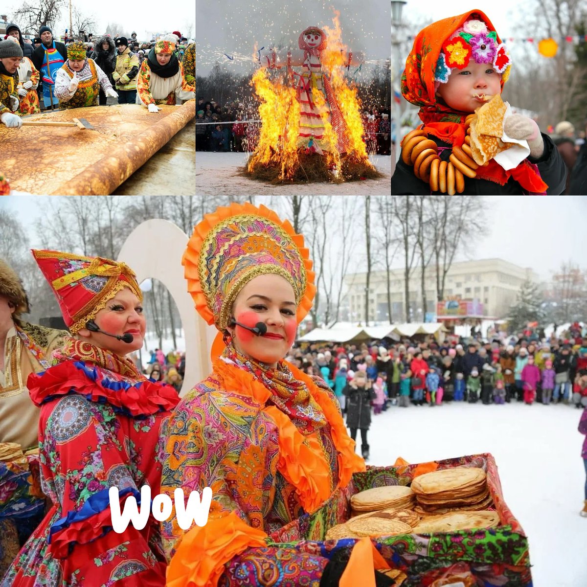 Idysouzaa's tweet photo. Maslenitsa in Russia lasts until March 2. Traditions include festive songs and dances, burning an effigy of winter, cooking pancakes as symbols of the sun, and Forgiveness Sunday before Lent. https://t.co/hcoGyfF2Yx