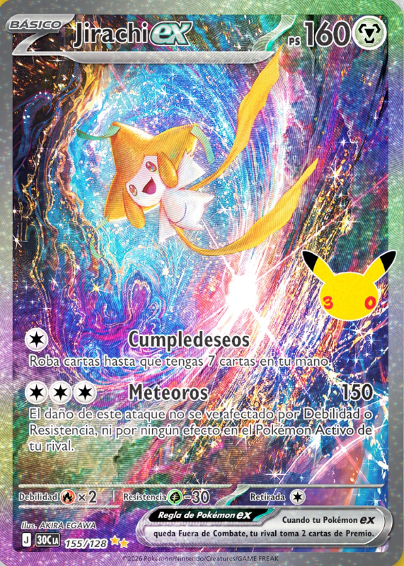 pokecamatomeru's tweet photo. 【ポケモン30周年】
新カード「ジラーチex SAR」30th CELEBRATION収録

公開されたカードに関する感想や考察などお気軽にリプライください。 https://t.co/AIKKTebLy0