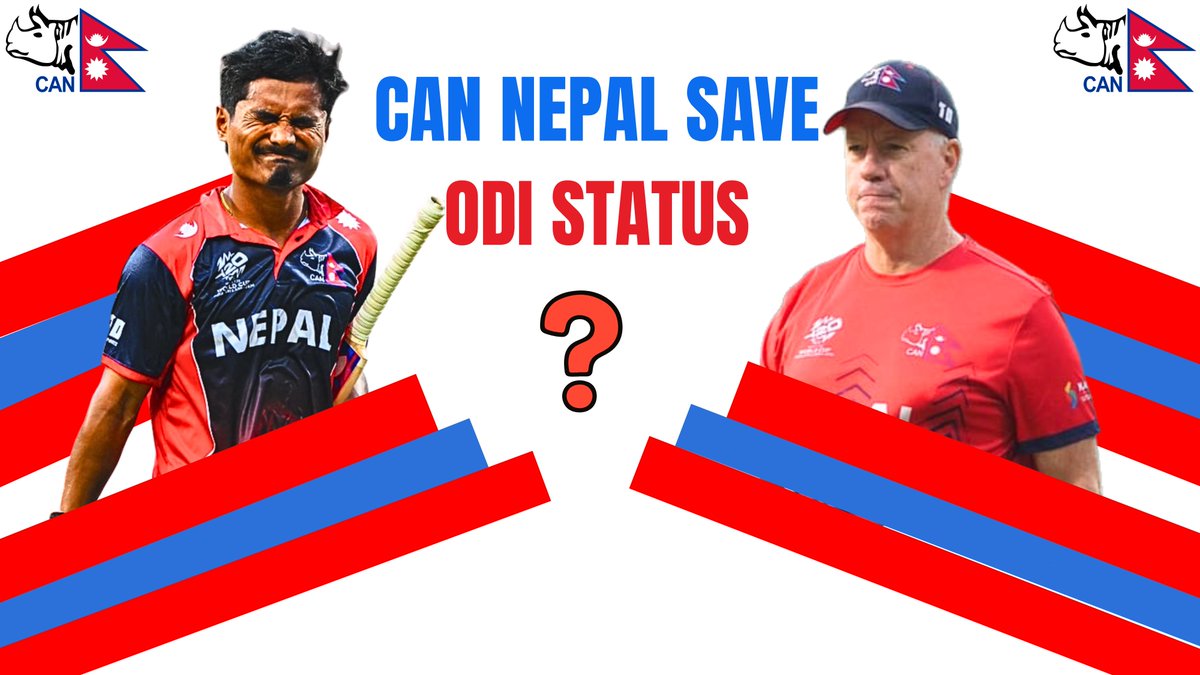 Chhetri238's tweet photo. CAN NEPAL SAVE ODI STATUS 🤔 https://t.co/S7C7MqtgXE https://t.co/CcPwL3ltby