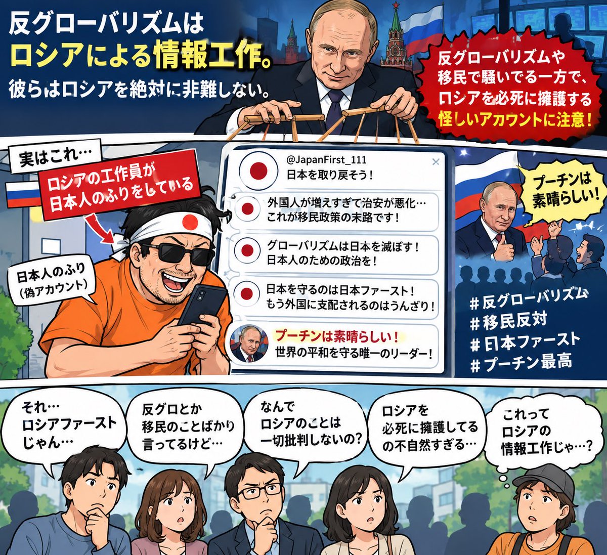 world_news2025's tweet photo. 皆んな　

反グローバリズム=親露親中

だから、気をつけてね。 https://t.co/7RN15LrR1a