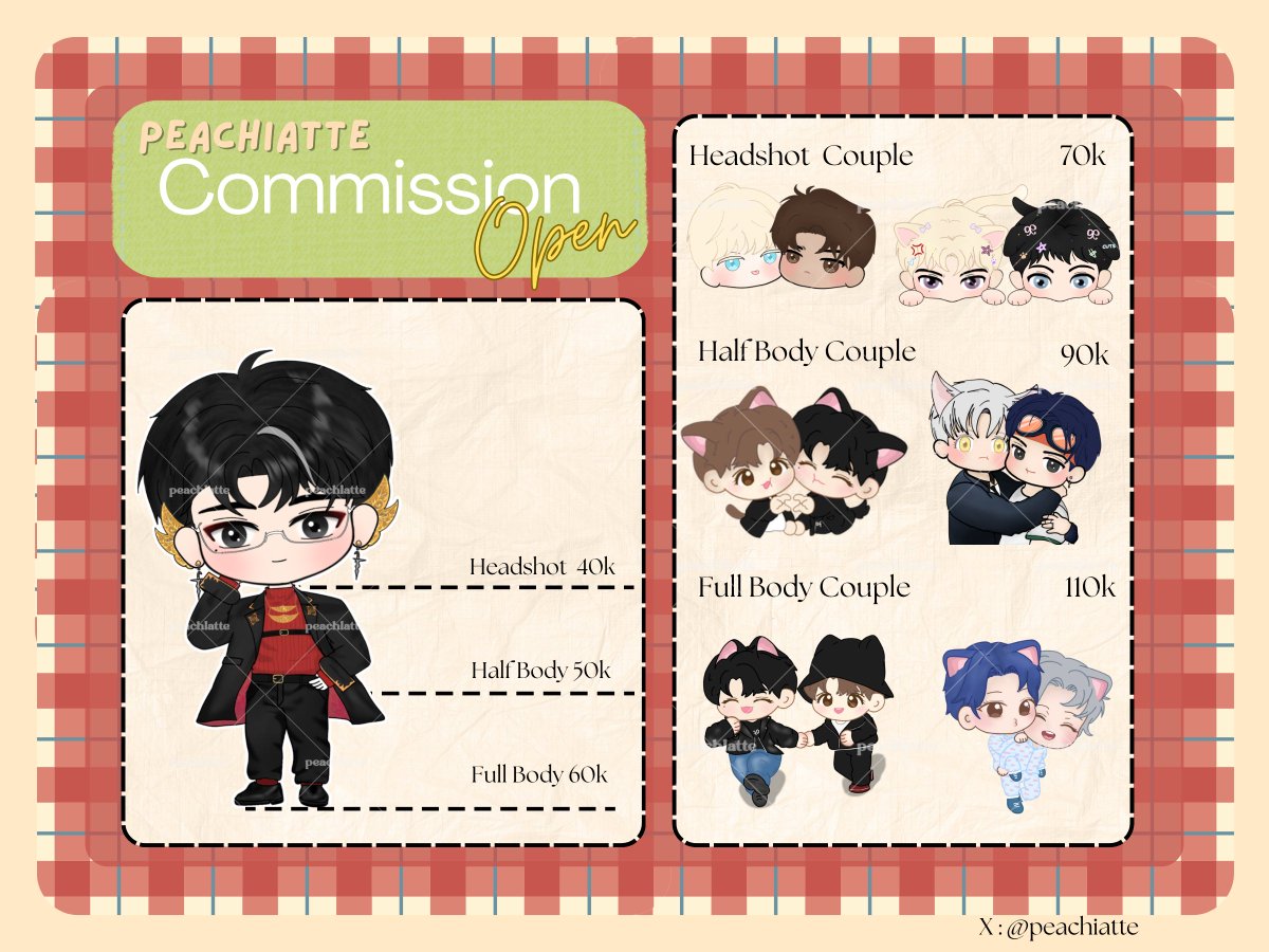 peachIatte's tweet photo. [ RT and Likes are appreciated!! ]
🎐 Open Commission ✨

Hii, aku lagi open commis chibi dan design untuk beberapa merch~ 
DM me if ur interested and don't forget to @ me!<3 

----------  
#zonauang #zonajajan #commissionopen #commission https://t.co/J949KGhM36