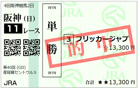 Underchoker's tweet photo. 3連単とか、いろいろ券種当たったけども！（たまには https://t.co/3KplpocqoL