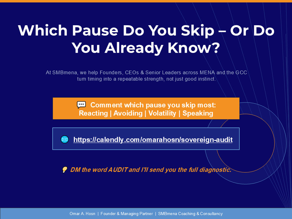 OmarAHosn's tweet photo. ⏸️ Which pause do you skip most?

🔁 Repost if this is worth someone else seeing. https://t.co/3wqF0dn8Lb
