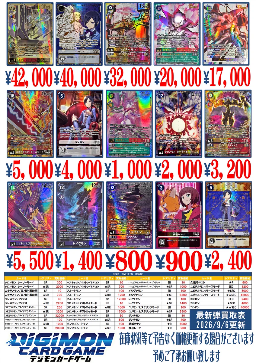 CARDWINGS秋葉原駅前店【デジモンカード専用アカウント】 on X