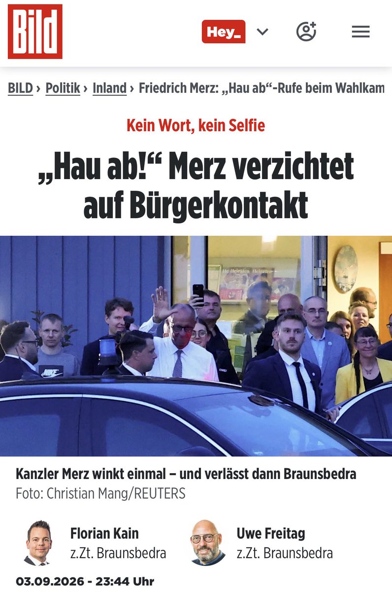 Bundeskanz50246's tweet photo. Dasselbe Spiel ohne Bürgerkontakt gab es gestern übrigens in Hannover am Maritim Hotel am Flughafen. Dort musste Merz nach einem Auftritt durch den Hintereingang hinausgebracht werden, weil am Haupteingang Menschen gegen ihn protestierten. Ich frage mich, wie lange er das noch durchziehen will – dieses Abschotten von den Bürgern als mit Abstand unbeliebtester Kanzler aller Zeiten.