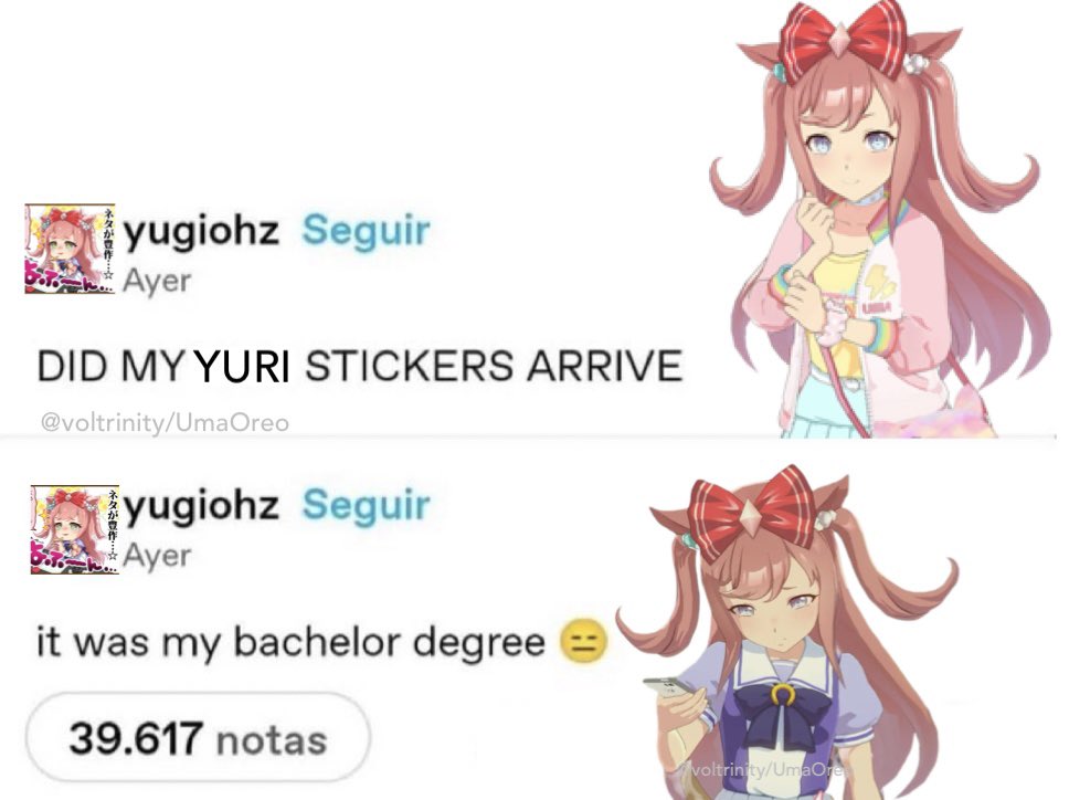 voltrinity's tweet photo. Yuri > anything else 
#agnesdigital #umamusume #umamusumememe https://t.co/XevaUlOwPA