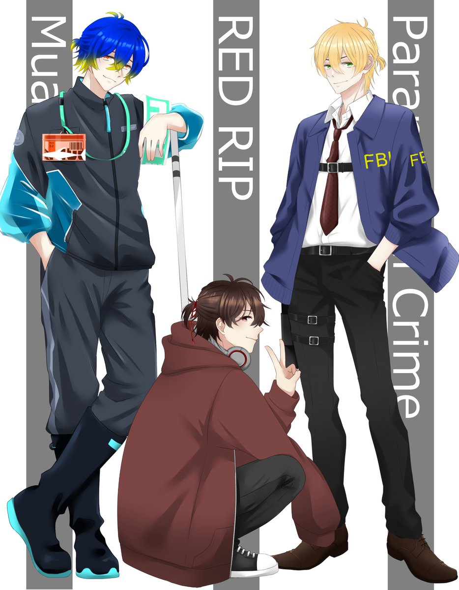 oshio__coc's tweet photo. うちのハーフアップ男子３人衆 https://t.co/1u05qSnekh
