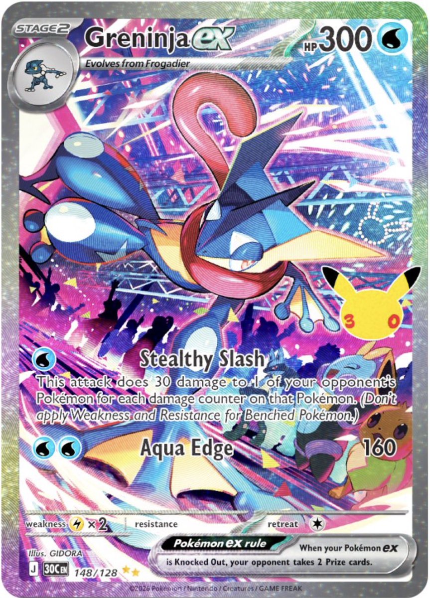 PokeFreezeNotif's tweet photo. 🔥 30th Celebration Greninja SIR has been OFFICIALLY revealed https://t.co/s2fB8QkvaJ