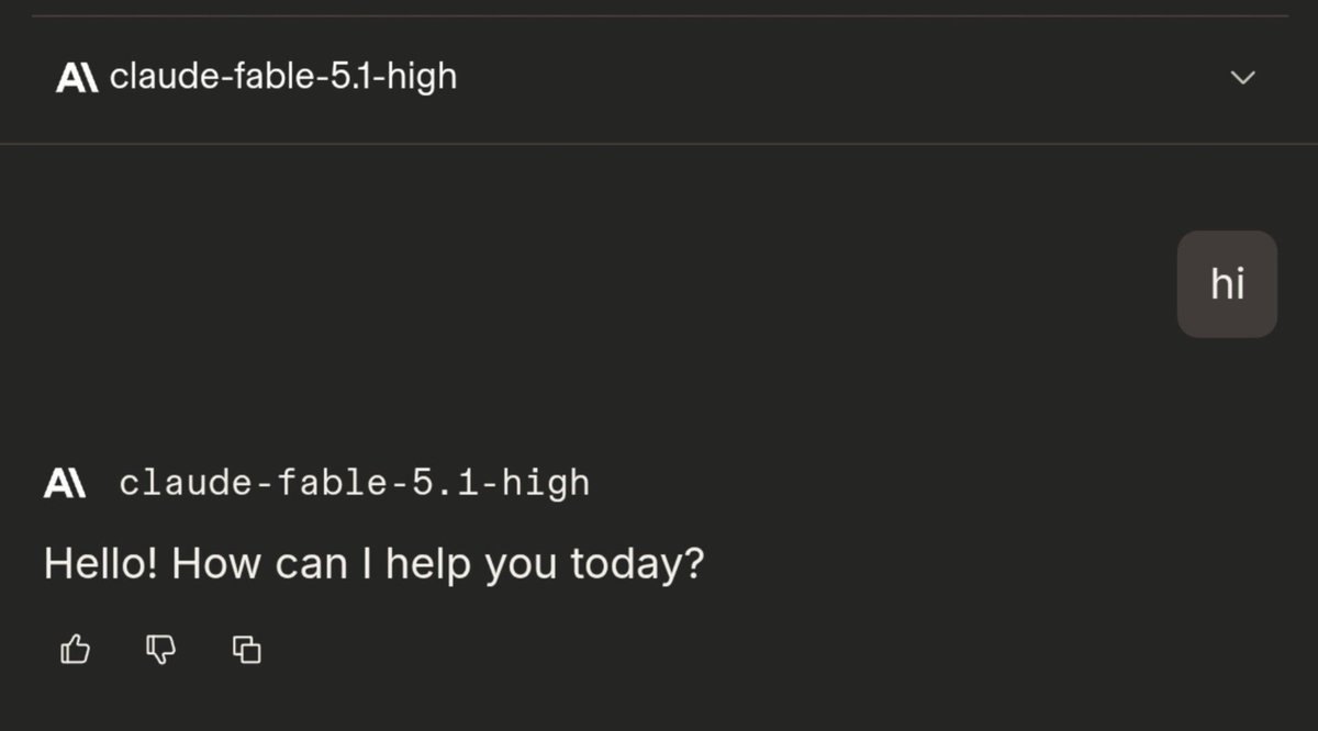 rebubit's tweet photo. Claude Fable 5.1 is free on Arena right now

1. go to https://t.co/y00SFZAYjz
2. select claude-fable-5.1-high
3. start prompting

no account or card or payment needed 

just sign in with Google if you want chat history https://t.co/X0kbURvZ54
