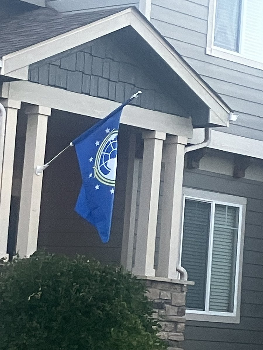 1984sonicskit's tweet photo. Found a guy with a super earth flag out in the wild https://t.co/g4gLrKXG4S