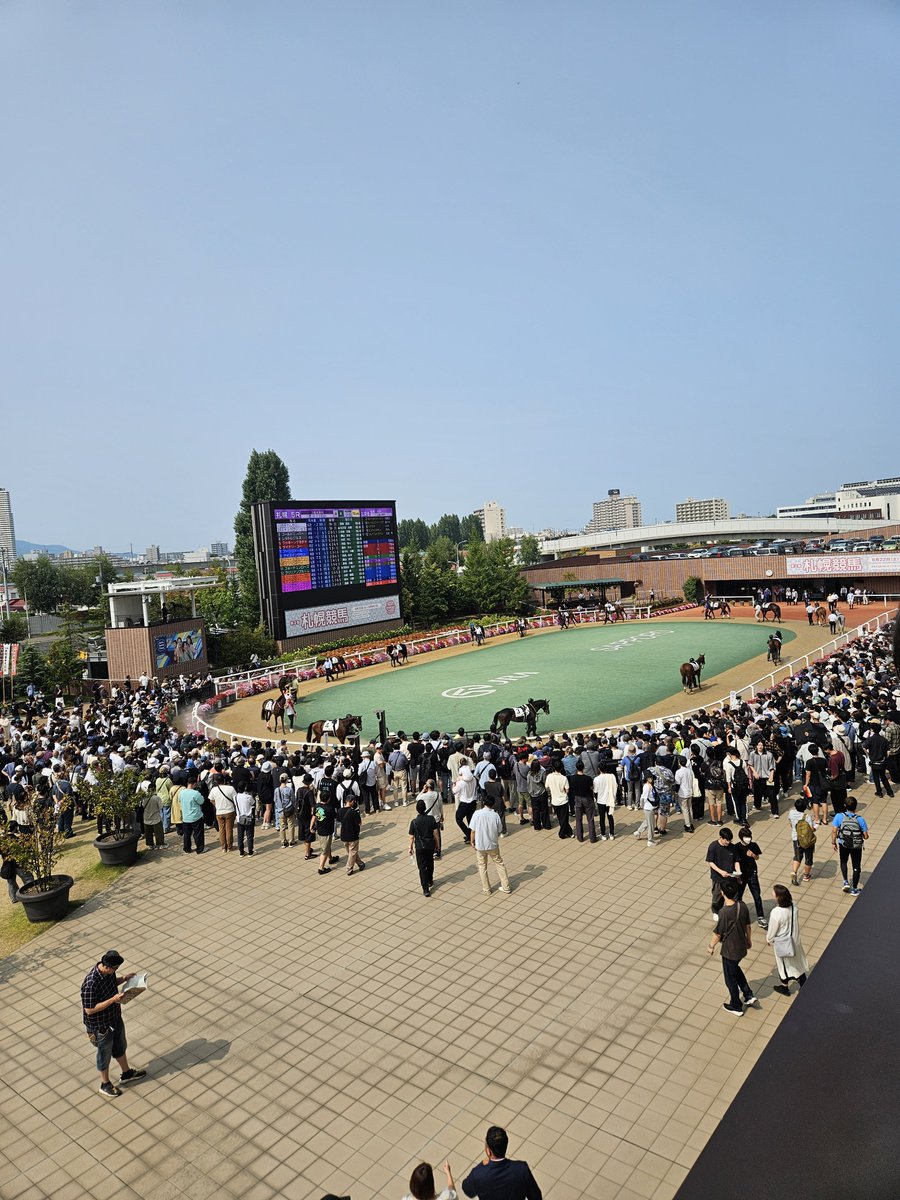 StayHalo's tweet photo. 札幌競馬場あまりにも快晴すぎて暑い笑 https://t.co/0cluvXdk3X