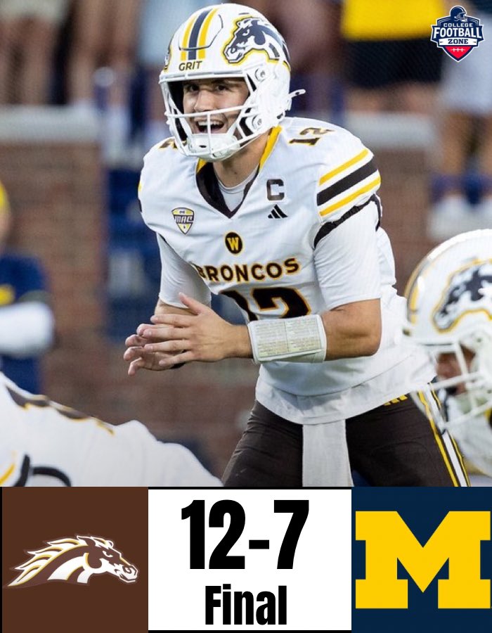 CollegeFBonX's tweet photo. The correct final score from Michigan vs Western Michigan https://t.co/hRKPjIhKdw