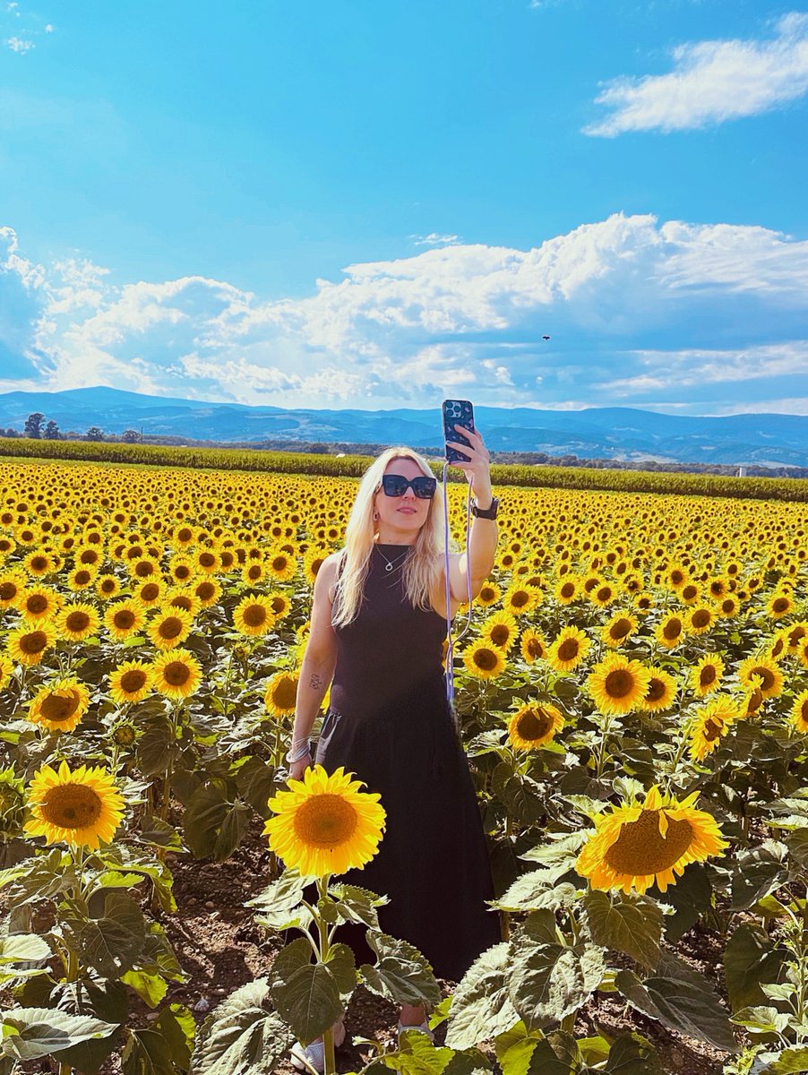 Iliale's tweet photo. Sunflowers symbolize happiness, loyalty, and longevity. Summer holidays in my country mean sunshine, relaxation, and friends. https://t.co/H54ttcCOVB
