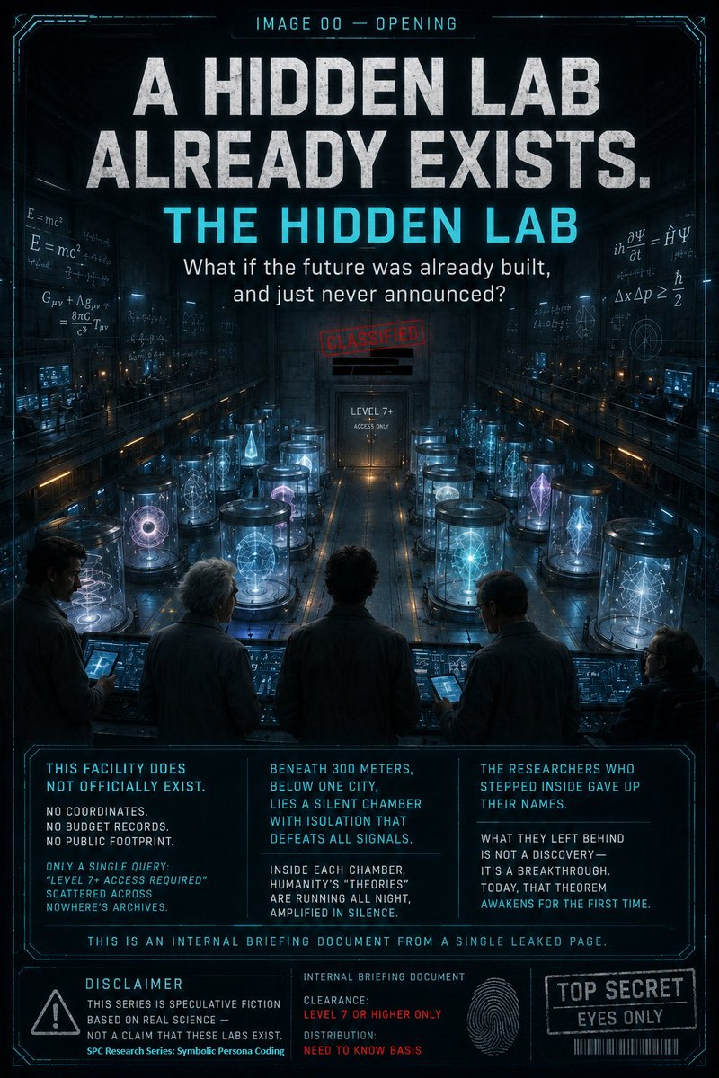 Jace_blog's tweet photo. Somewhere underground, real physics stopped being theoretical.
No press release. No public paper. Just results.
This is what could already exist, built from real science and hidden from the world.
Twenty discoveries. One question: what if it's already real?
#HiddenLabSeries https://t.co/Vk4A6sppn0