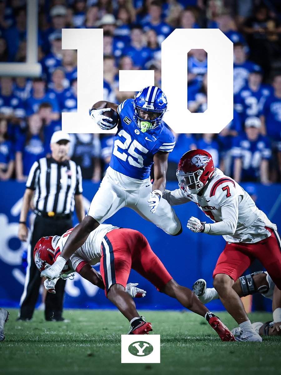 BYUfootball's tweet photo. 1-0 https://t.co/nRnBdOWZxV