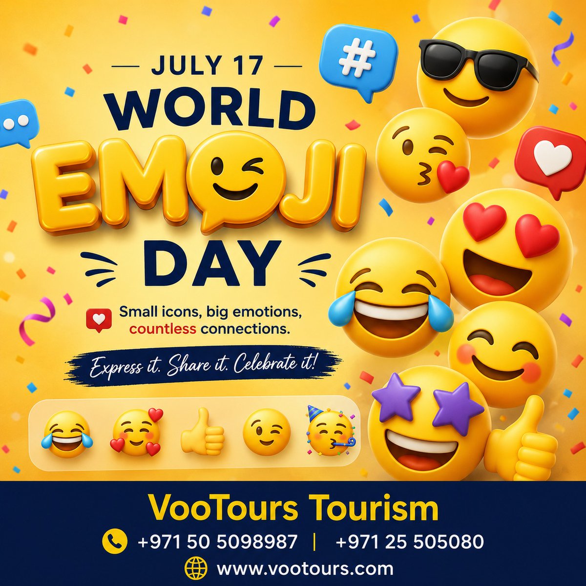 isauri2's tweet photo. Happy World Emoji Day! A smile can brighten any day, and an emoji can say it all. Spread happiness, share laughter, and celebrate the little icons that connect the world. Keep smiling and make every conversation more fun! https://t.co/TfRciJFazl