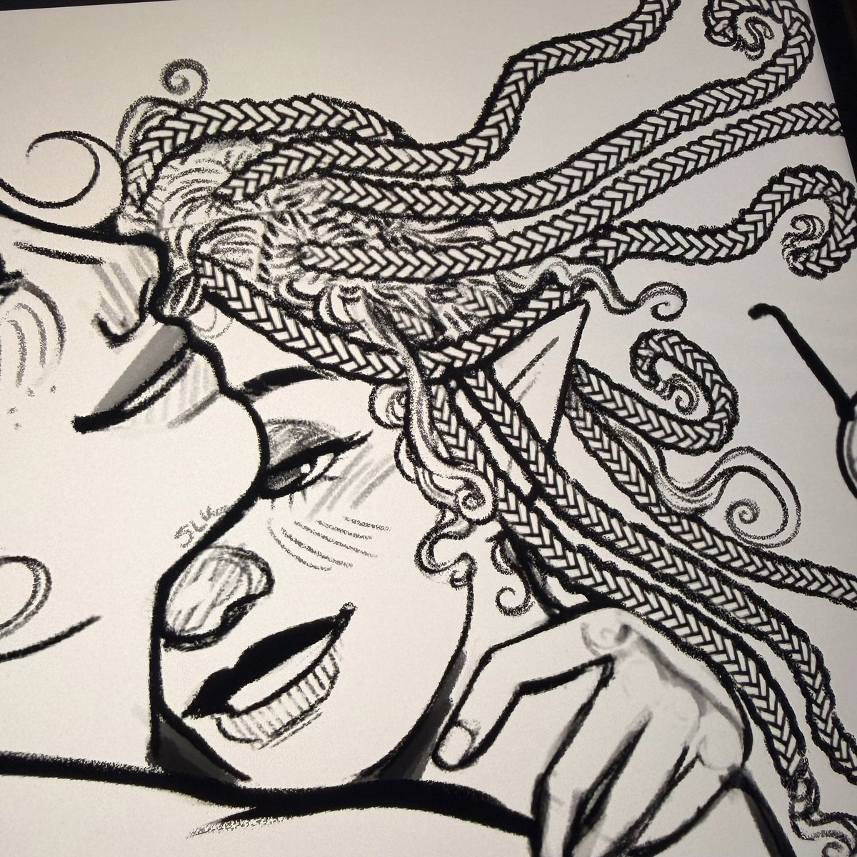 dobb9trashrat's tweet photo. Ugh I LOVE drawing braids https://t.co/NetYxxeHWU