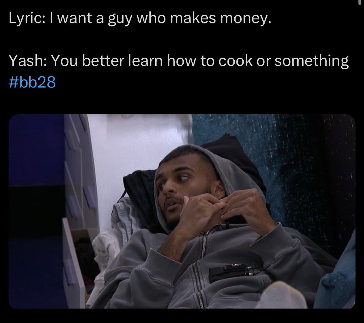 scarygrrrrl's tweet photo. this y’alls king #bb28 https://t.co/4tXgqsnJfW