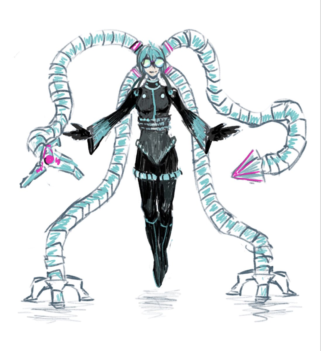 demaymayart's tweet photo. Idk if this has been done before but I give you doctor otto otavmiku I will be drawing her many times loll😈
 #miku #spiderman https://t.co/JELzWeOtSN
