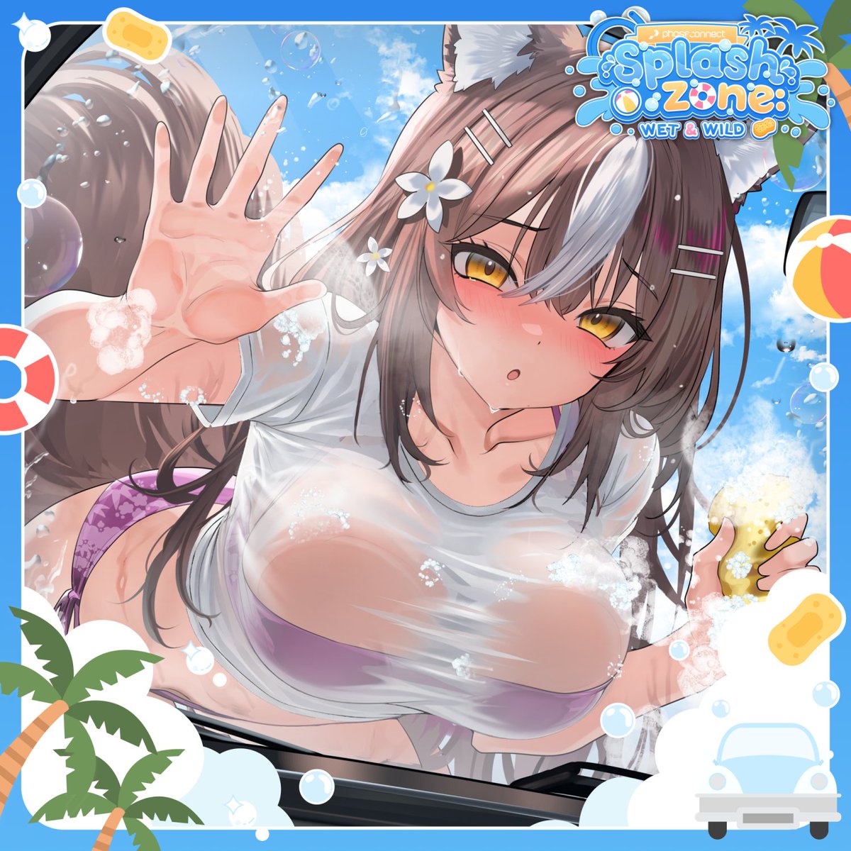 ChisakaAiri's tweet photo. Why isn't this smudge coming off...?

#PCSplashZone https://t.co/a8gKlRLFgs