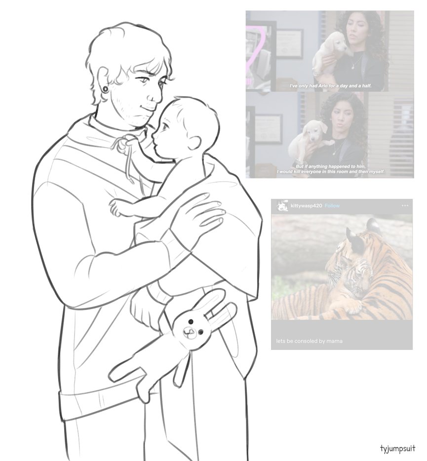 tyjumpsuit's tweet photo. new brush with torchbearer and the orphaned baby the banditos rescued from dema https://t.co/UiSJJCBBab