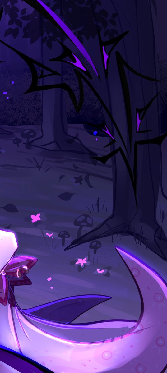 Guilgrea's tweet photo. Night encounter 💜 https://t.co/sfwCGJ0a13