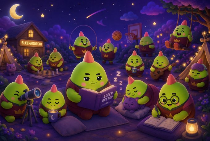MDSAGORISL19566's tweet photo. Good morning, @sleepagotchi  fam

While we all focus on achieving those 8 hours of sleep, sleep regularity deserves more attention. A study from the UK Biobank analyzed over 10 million hours of accelerometer data from more than 60,000 participants and found that the Sleep Regularity Index (SRI), which measures consistent bed and wake times, is a stronger predictor of mortality risk than total sleep duration.

Understanding that consistency in sleep is important is one thing; maintaining a steady schedule despite life's disruptions, like late work hours, weekend plans, or late-night scrolling, is quite another. This is where game mechanics come into play:

- Game Loop: Streaks, Dino progression, and rewards help turn invisible routines into tangible actions.
- Tracking Layer: Logs raw timestamps and schedule variations.
- Pattern Analysis: Identifies macro patterns, such as weekend drift, creeping bedtimes, and optimal recovery periods.

Instead of just providing a daily score or overwhelming you with complex metrics, this system creates a constructive feedback loop to help improve your sleep habits.