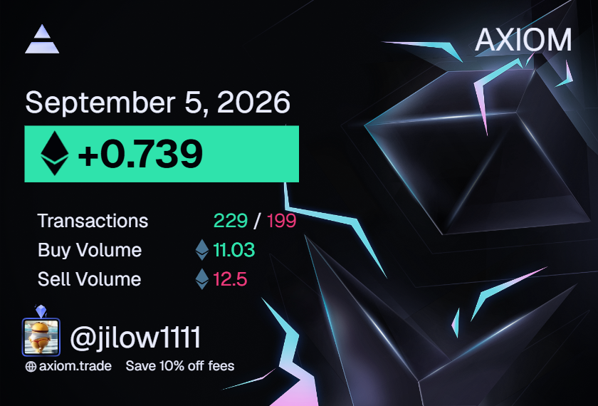 Jilow111's tweet photo. thx god

#axiom #crypto #memecoin #asinomix https://t.co/M0kkXtBYiS